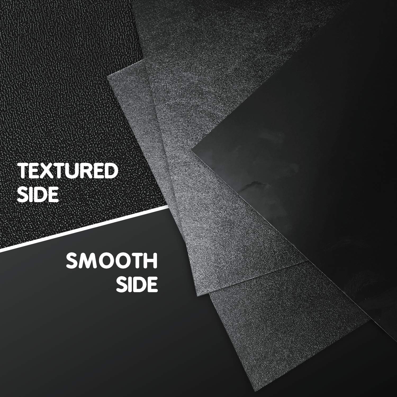 Paidu 3 Pack 12x24 ABS Plastic Sheet 1/16 Inch Thick Black Plastic Sheet Moldable Plastic Sheets Keel Guard Hard Plastic Sheet Thin Plastic Sheets for Crafts Plastic Board Plastic Repair