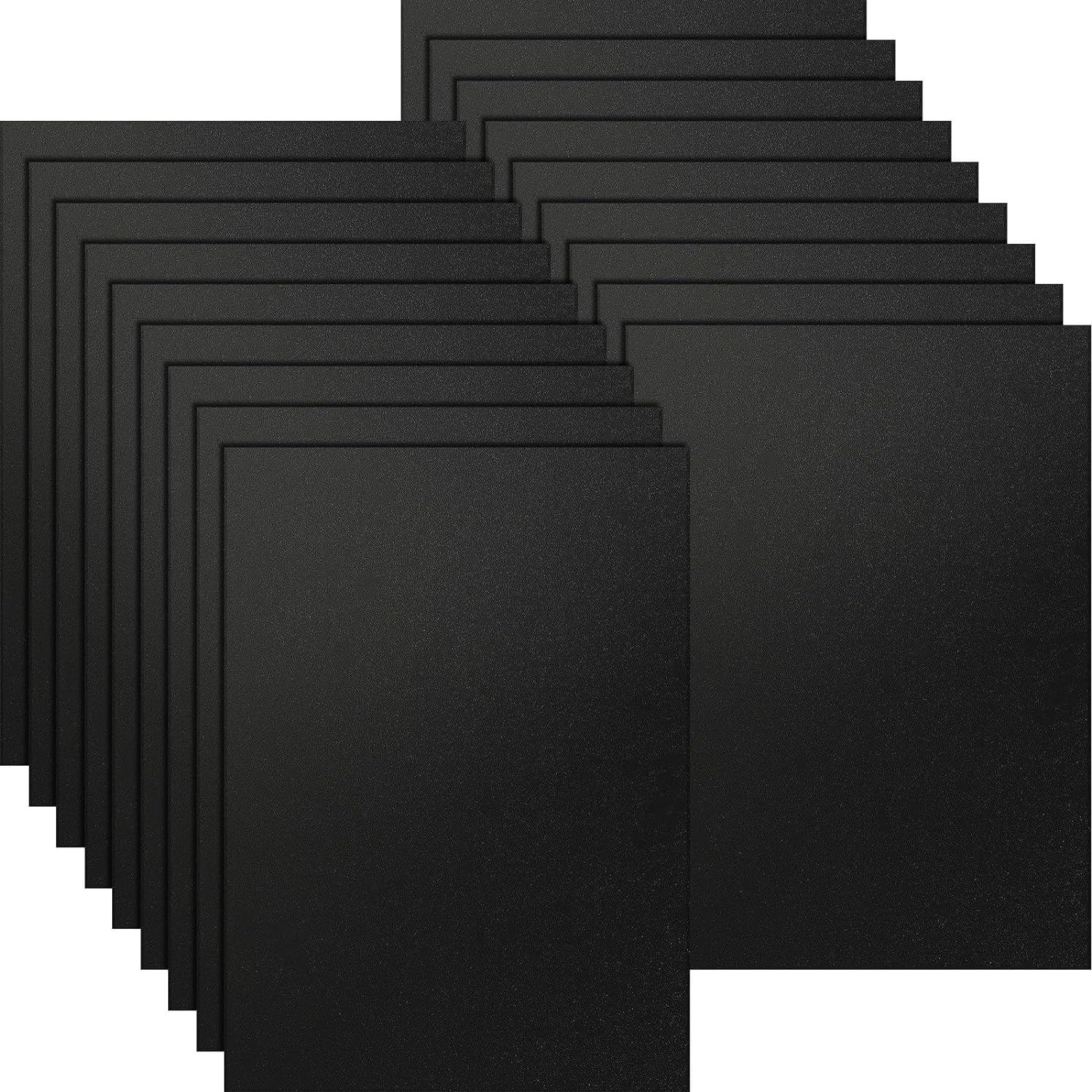 Paidu 18 Pack Black Plastic Sheets Flexible High Tensile Plastic Sheets ABS Plastic Sheet Hard Plastic Sheet Moldable Plastic Panel DIY Materials for Home Decor Handcrafts 12 x 16''
